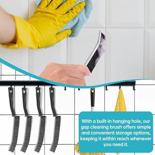 Merkia 5 Pcs Hard Bristle Crevice Cleaning Brush Set