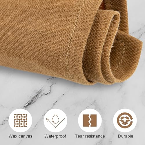 Qchengsan Knife Roll Bag with 8 Slots Khaki