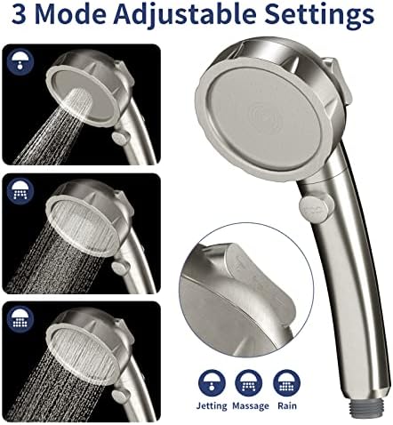 HANLIAN High-Pressure Shower Head with Pause Function for Easy Efficient Use