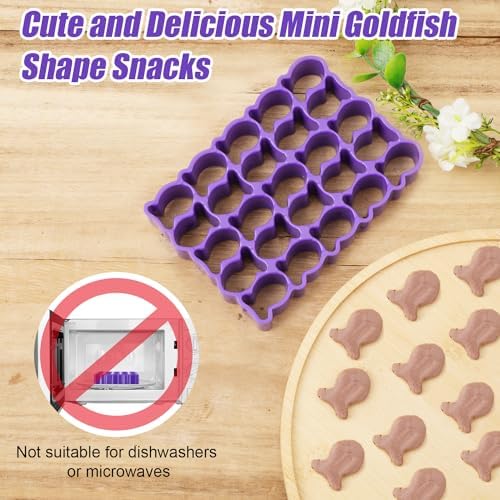 XIHIRCD 1pcs Gold Fish Cookie Cutter with 25 Cavities