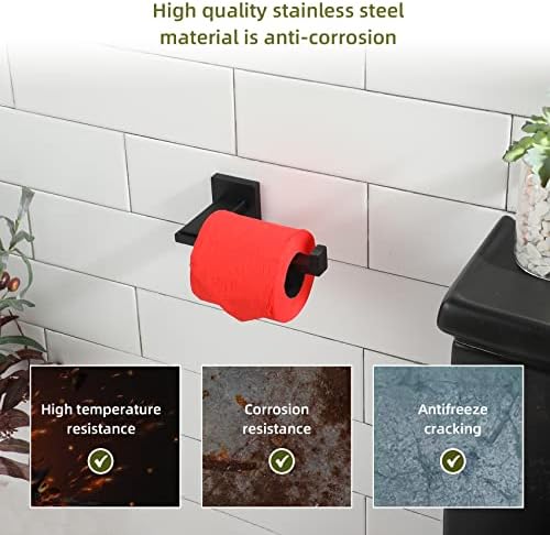 KOKOSIRI Black Stainless Steel Toilet Paper Holder 1