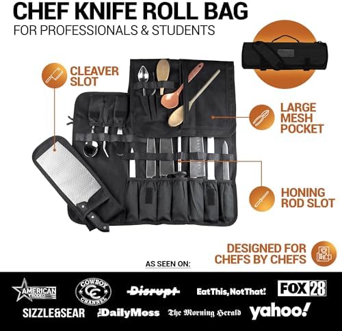 Chef Sac Chef Knife Roll Bag 8 Slots Night Black 1