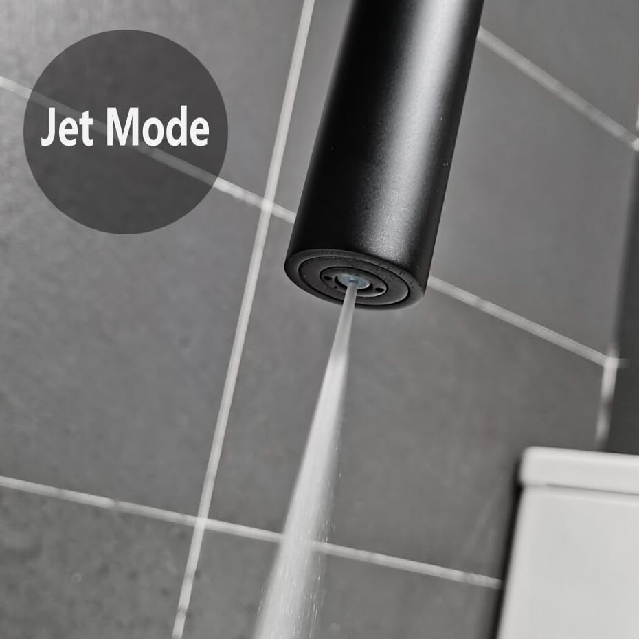 Matte Black Adjustable Handheld Shower Head with 22-inch Slide Bar