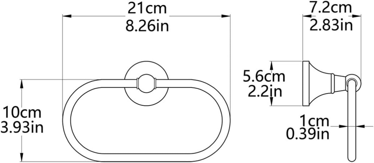 VANZACK Wall Mounted Towel Ring Bathroom and Kitchen Use