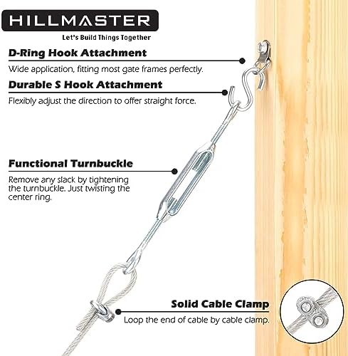 Durable Anti-Sag Gate Kit for Wooden Fences