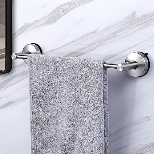 DGYB Suction Cup Towel Bar Set of 2 Brushed Nickel