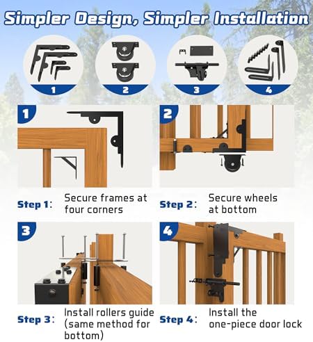 Heavy-Duty Outdoor Sliding Gate Kit
