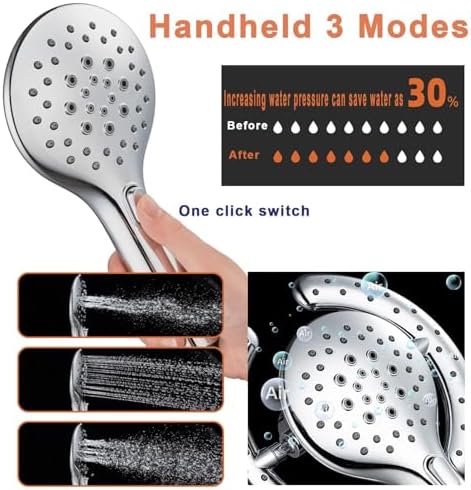 High-Pressure Dual Shower Head with Magnetic Bellearly