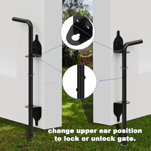 12 Gate Bolt Drop Rod Wrought Iron Gate Latch for Wooden Fences