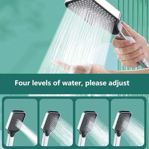 Powerful High-Pressure Handheld Shower with 4 Spray Modes for Easy Cleaning