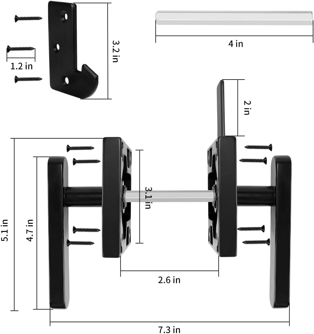 Heavy Duty Gate Latch for Wooden Fences and Doors Black Finish