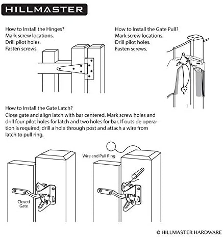 Sturdy Self-Locking Gate Hardware Set
