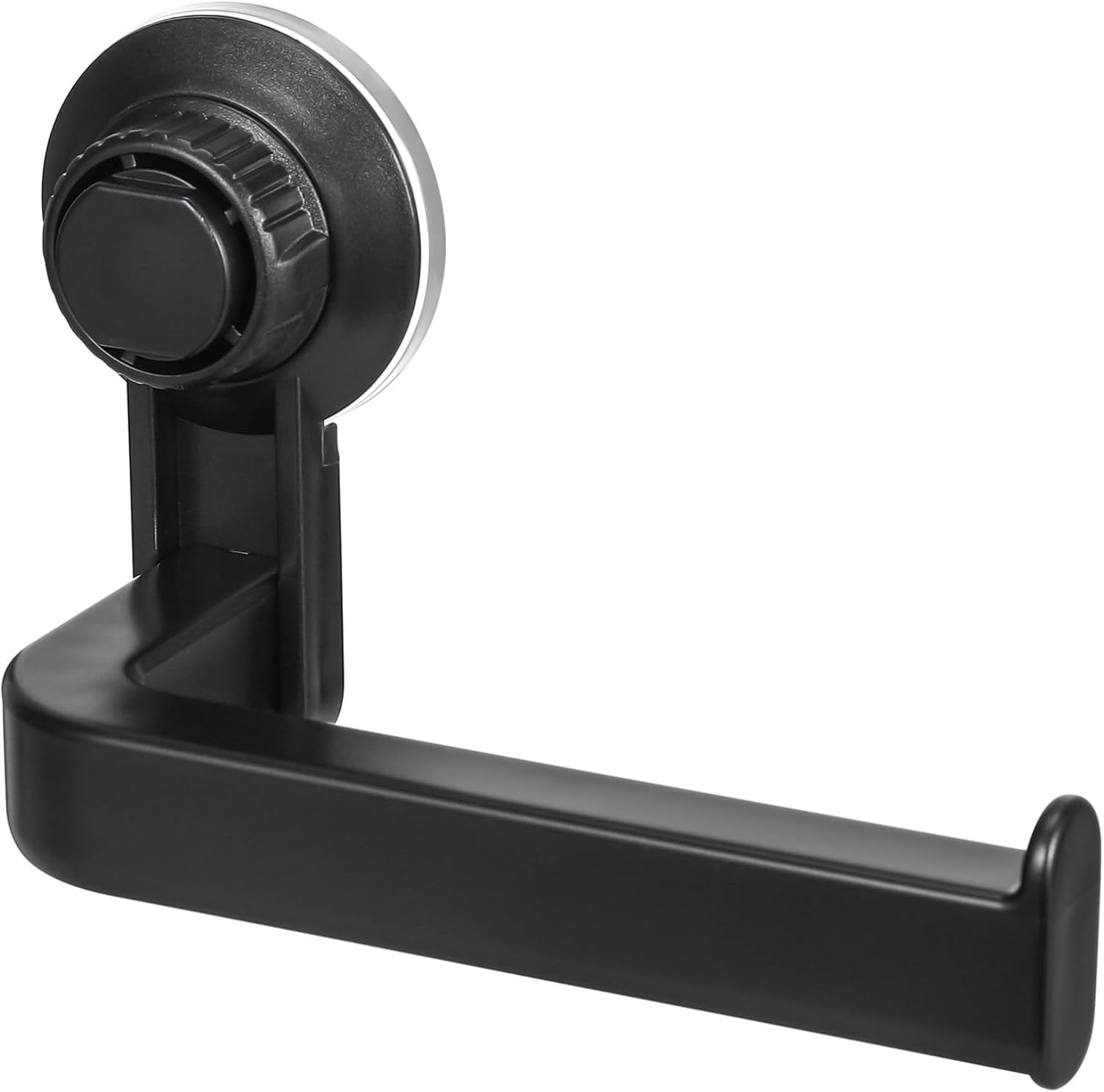 Tofficu Suction Cup Toilet Paper Holder Wall Mount Matte Black