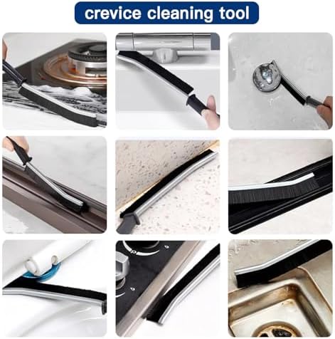 Hard Bristle Crevice Cleaning Brush 15-Degree Angle for Kitchen and Toilet