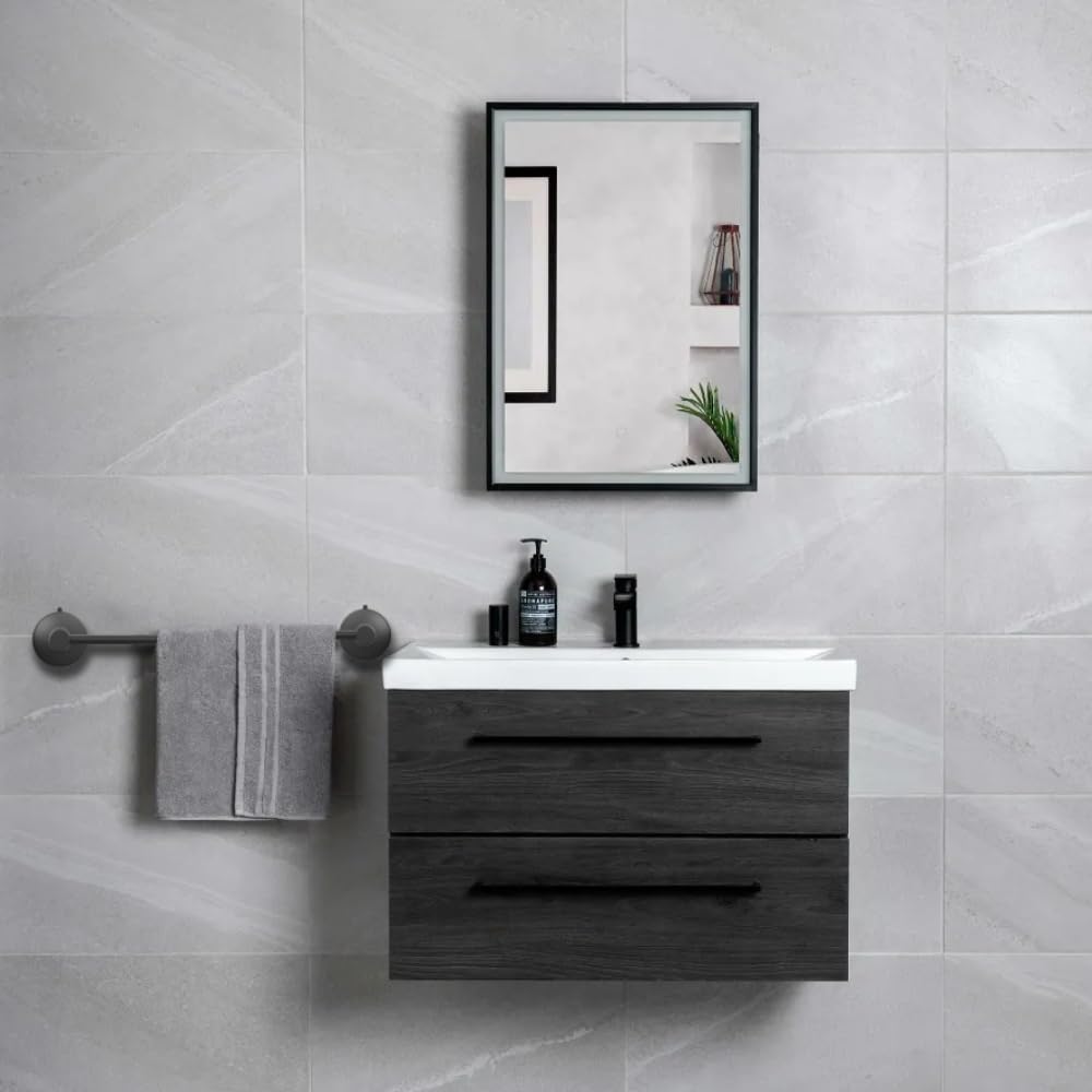 DGYB Suction Cup Towel Bar Set of 2 Matte Black