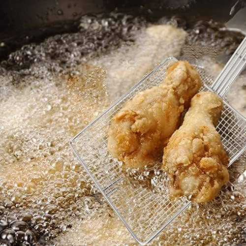 Stainless Steel Skimmer Ladle with Mesh Strainer for Cooking and Frying