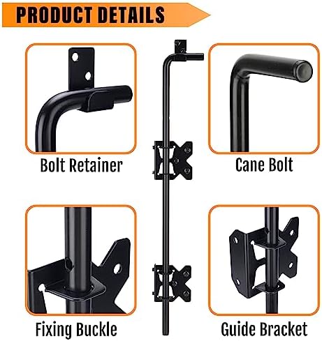 Upgrade 18 Heavy Duty Cane Bolt Gate Drop Rod