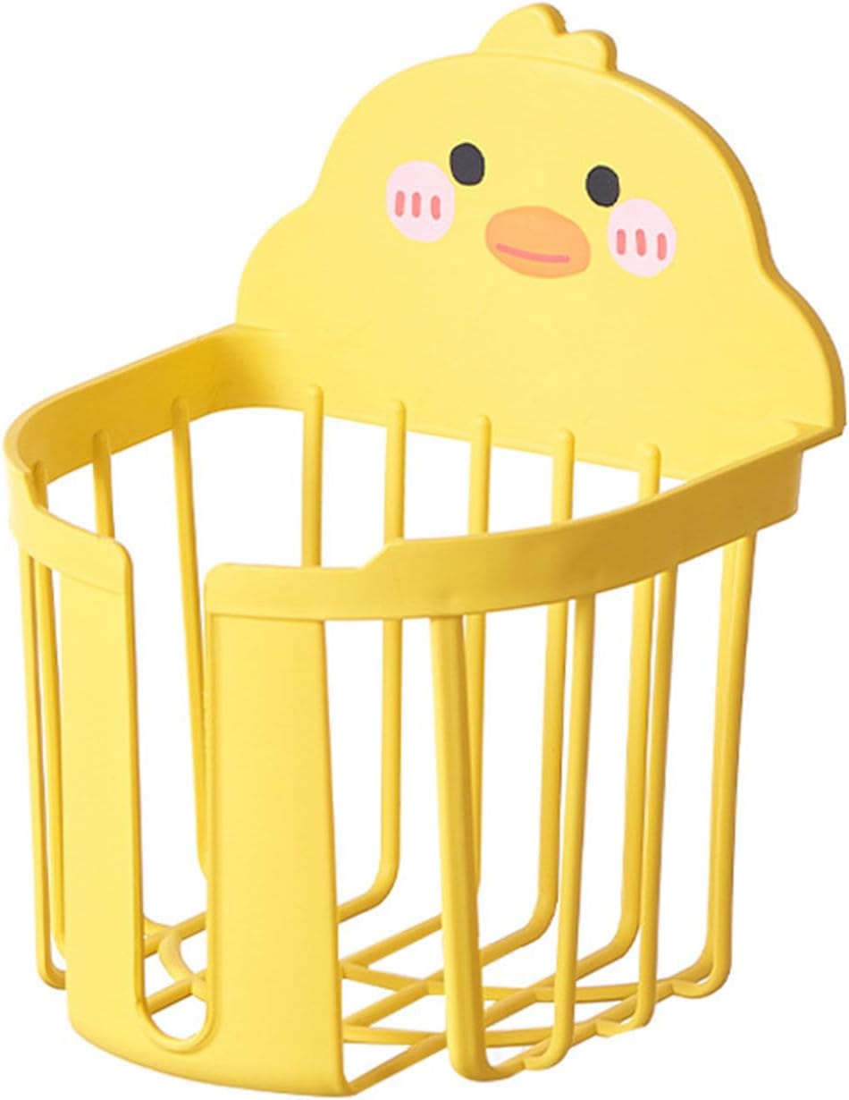 Adhesive Toilet Paper Holder with Cute Duck Design
