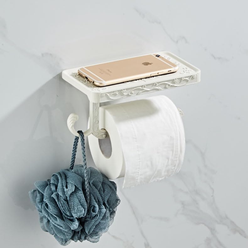 LSWYYP Vintage Toilet Paper Holder with Shelf