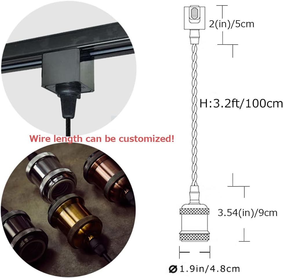 3-Pack Lightolier Track Pendant Light with Remote Control and Dimmable Bulbs 1