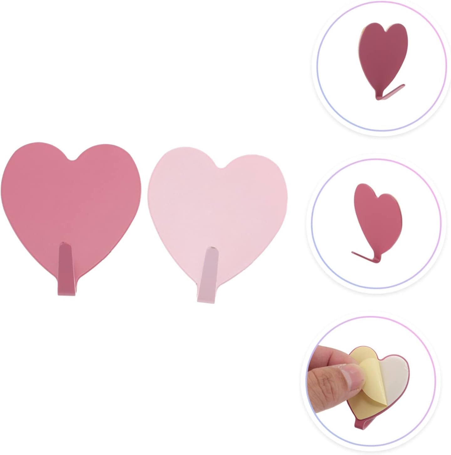 Jojofuny Heart-Shaped Hooks 10 Pack Wall Mount Storage Towel Hanger
