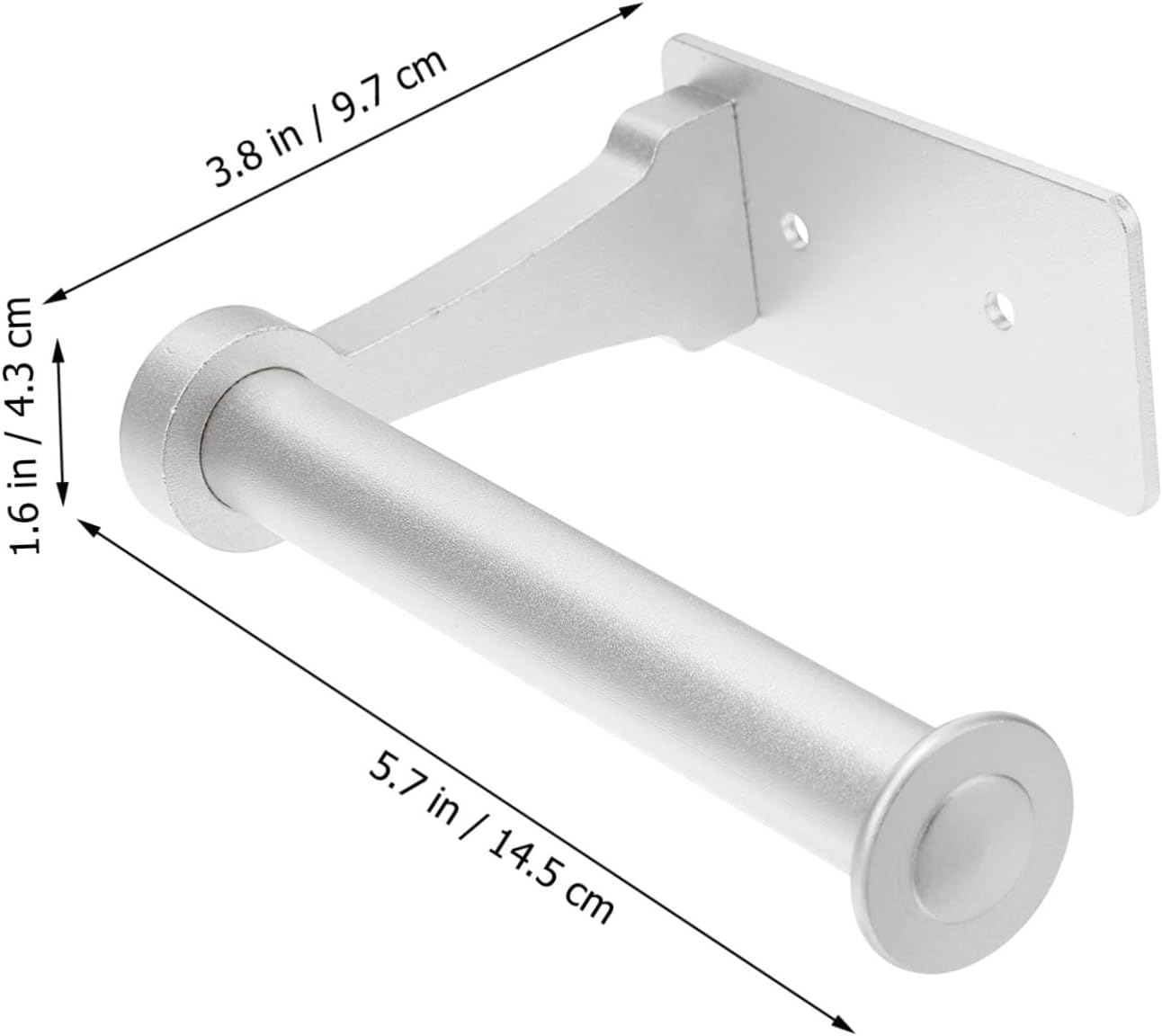 TEHAUX Aluminum Alloy Toilet Paper Holder Wall Mount 2-Pack Black