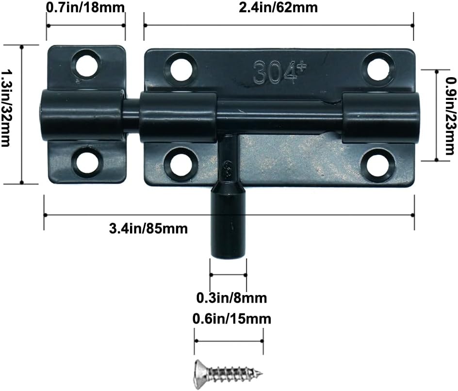 Secure Door Locks 2Pcs