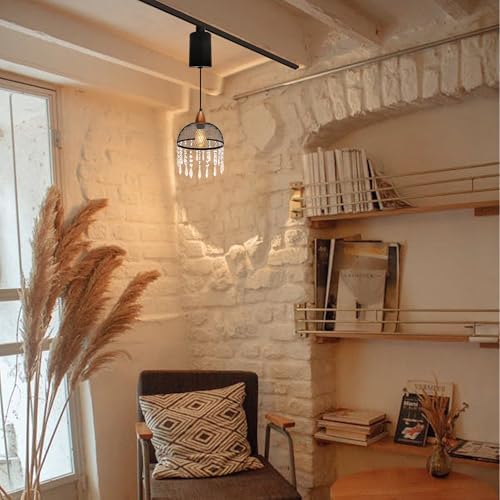 Adjustable Height Crystal Track Pendant Light