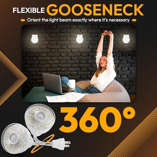 ShopN5 LED Motion Sensor Night Light with Flexible Neck