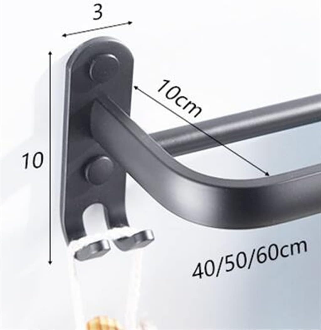 Elegant Wall-Mounted Towel Bar 40cm Bathroom Hardware