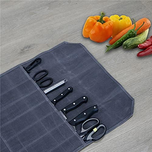 SNOMEL Knife Storage Bag with 7 Pockets Green