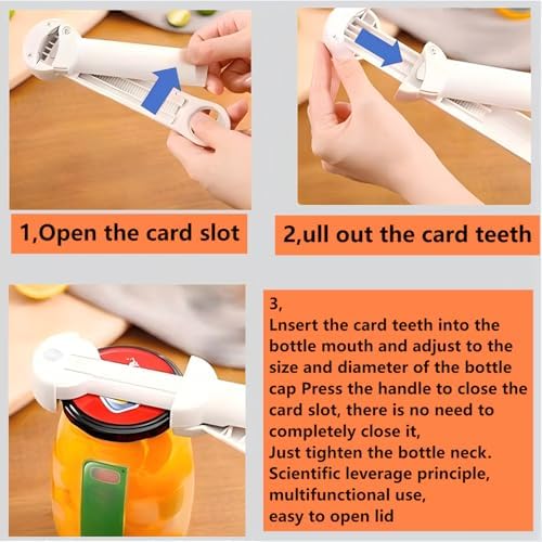 Multi-Function Retractable Bottle Can Opener Black