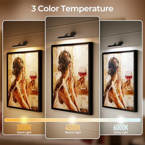 Afyuol 16in Battery Operated Picture Light with Remote Control 1