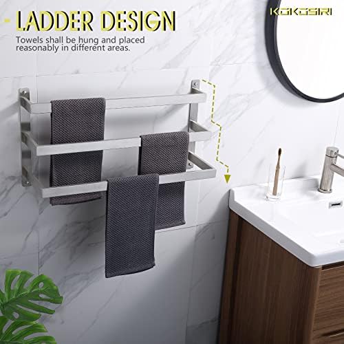 KOKOSIRI 3-Tier Towel Shelf Brushed Nickel