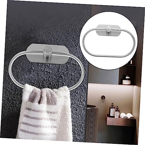 CRILSTYLEO Oval Towel Holder Rustproof Modern Bathroom Hook