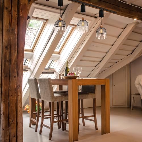 Adjustable Height Crystal Track Pendant Light