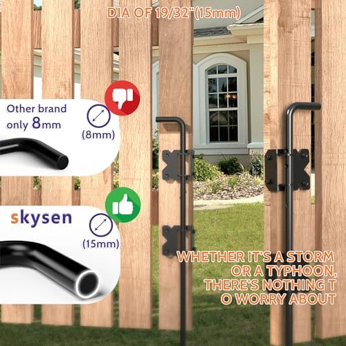 SKYSEN Self-Closing Durable Easy-Install Fence Hinges for Double-Gate Fences