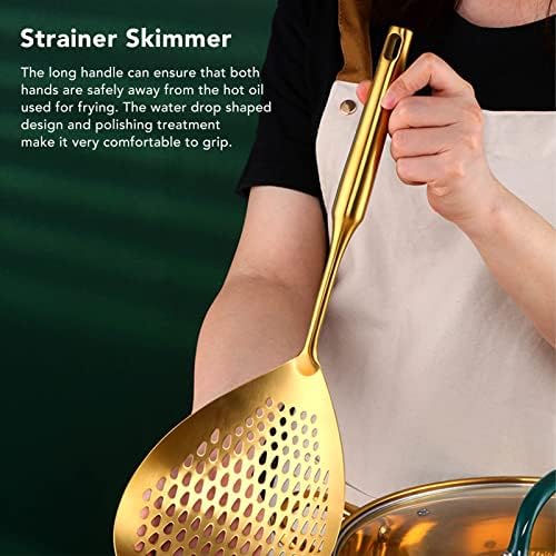 Fdit 304 Stainless Steel Skimmer Ladle with Long Handle