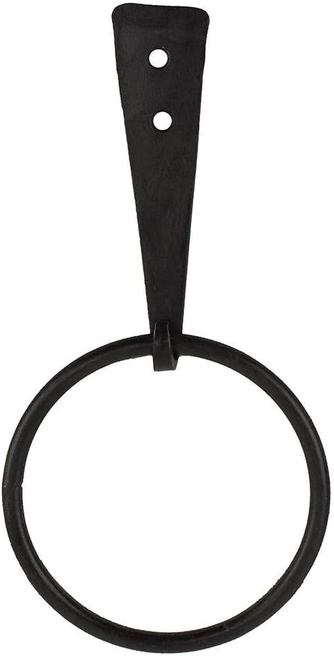 TG LLC Rustic Cast Iron Strap Towel Ring Holder