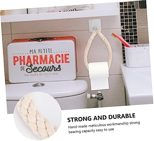 Wall-Mounted Durable Rope Hanging Toilet Paper Holder