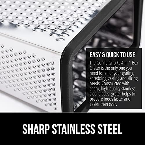 Gorilla Grip XL 4-Sided Cheese Grater with Container