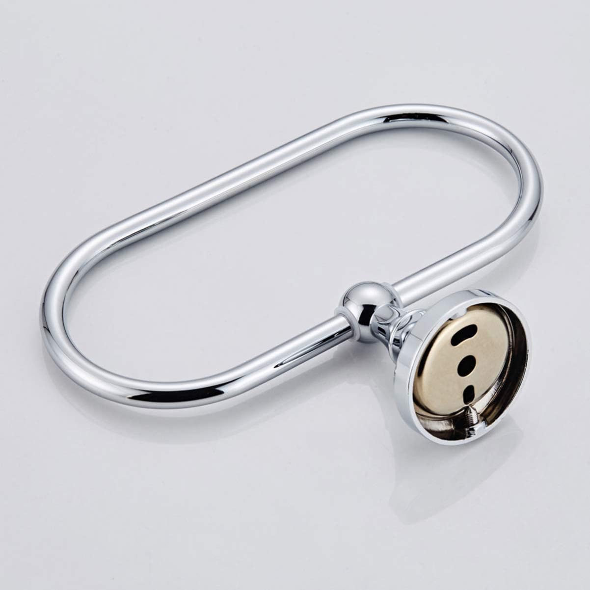 Veemoon Durable Brass Towel Ring with Chrome Finish
