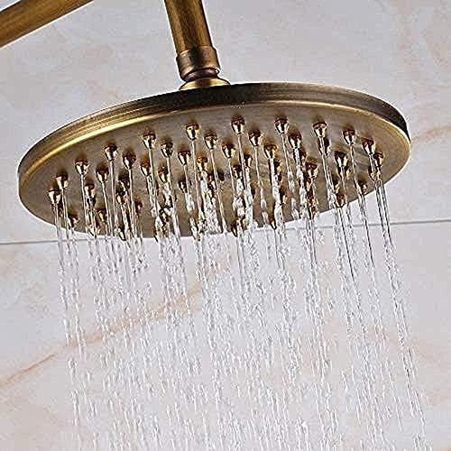 Antique Brass Handheld Shower Head with Storage Basket