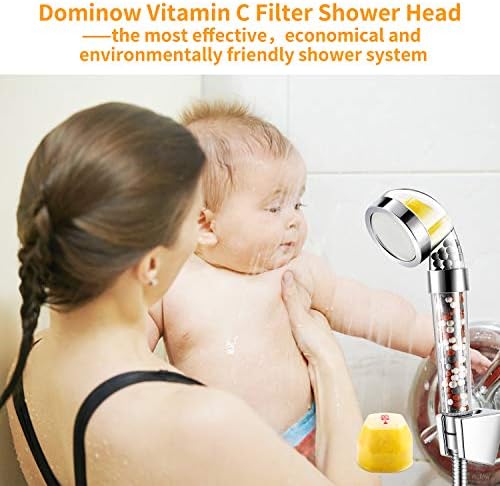 Vitamin C shower head with mineral stone technology