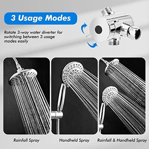 Luxury Handheld Shower Head with Rainfall Option