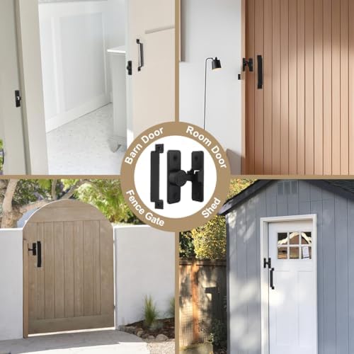 Barn Door Lock with Handle 90-Degree Latches