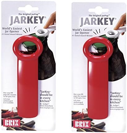 Brix JarKey Original Jar Opener Set of 2 Red