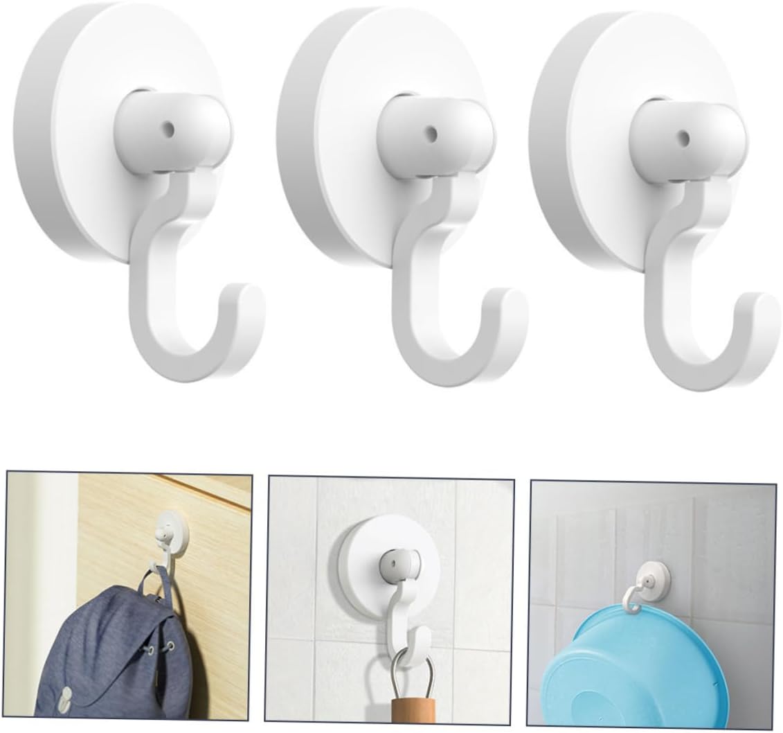 PRETYZOOM 3pcs Adhesive Hooks for Shower and Kitchen 1