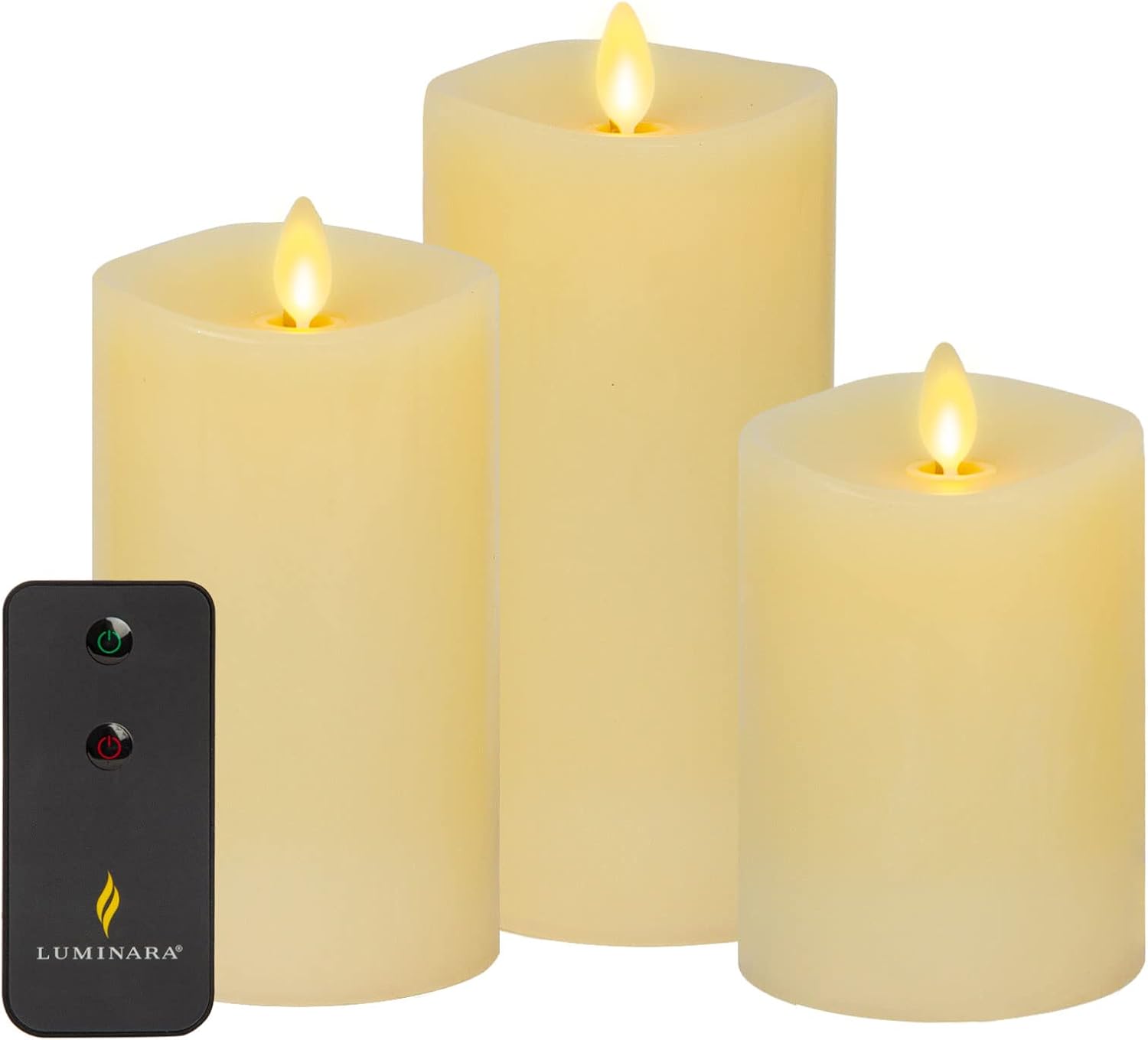 Luminara Realistic Flameless LED Candles Set of 3