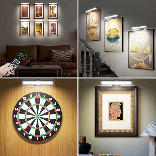 HIPTOKING 2 Pack Dimmable Picture Wall Light with Remote Control